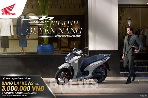 Khách hàng mua xe SH350i được Honda Việt Nam hỗ trợ chi phí lấy bằng lái A2