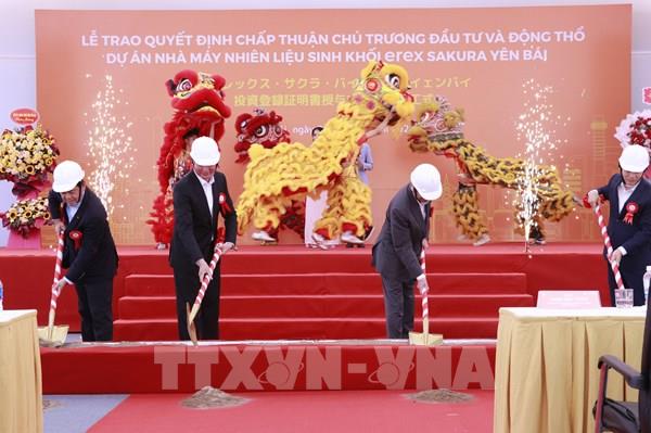 Động thổ Dự án Nhà máy nhiên liệu sinh khối Erex Sakura Yên Bái