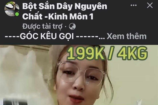 Cảnh giác trước các livestream bán hàng giả mạo bột sắn dây Kinh Môn