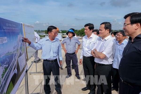 Cầu Trần Hoàng Na bắc qua sông Cần Thơ sẽ hợp long vào ngày 2/9