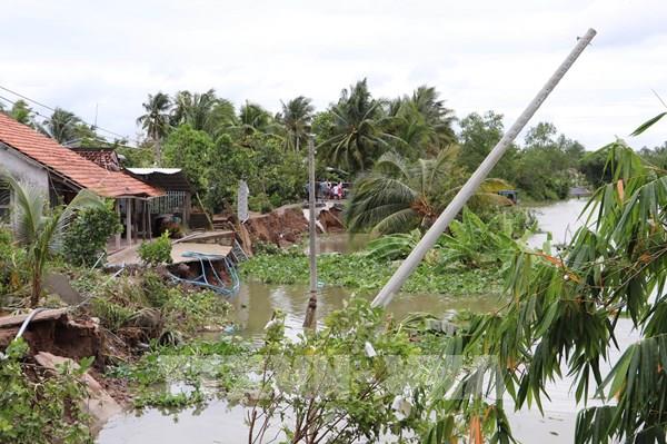 Tiền Giang: Bờ sông Phú An bị sạt lở nặng, đe dọa sản xuất và đời sống người dân