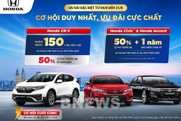 Honda Việt Nam khuyến mại đến 150 triệu đồng cho khách mua xe ô tô