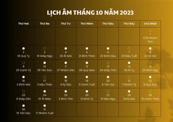 Tra Cứu Lịch Âm Tháng 11 Năm 2023 Và Các Ngày Tốt, Xấu