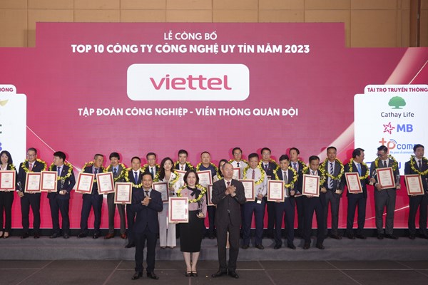 Viettel được vinh danh Top Công ty Công nghệ thông tin – Viễn thông uy tín năm 2023  ﻿