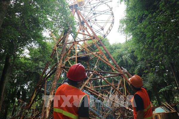 Hà Nội tháo dỡ Vòng quay mặt trời tại Công viên Tuổi trẻ Thủ đô