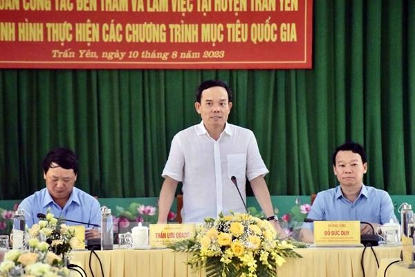 Phó Thủ tướng Trần Lưu Quang: Cần đầu tư có trọng tâm, trọng điểm các Chương trình mục tiêu quốc gia