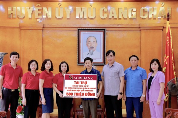 Agribank tài trợ 500 triệu đồng khắc phục hậu quả mưa lũ tại Yên Bái