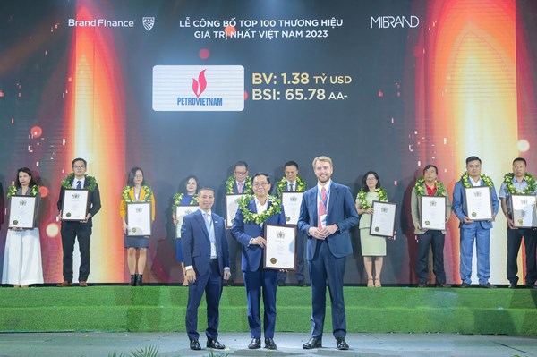Petrovietnam là 1 trong 10 thương hiệu giá trị nhất Việt Nam
