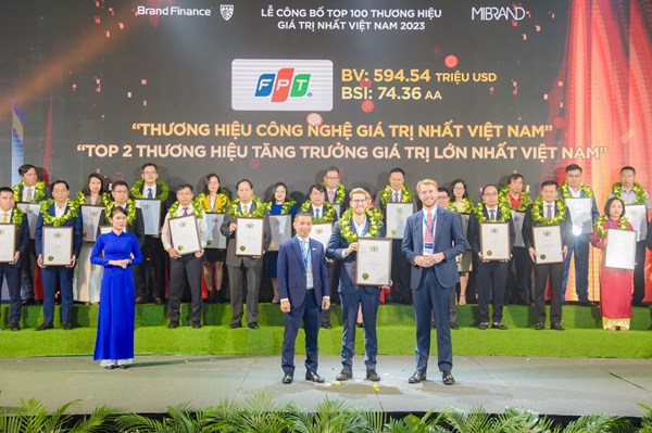 FPT đạt Top 2 thương hiệu tăng trưởng giá trị lớn nhất Việt Nam