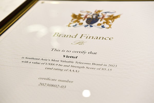 Năm 2023 thương hiệu Viettel được định giá gần 9 tỷ USD