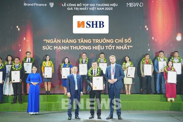 SHB là ngân hàng có chỉ số sức mạnh thương hiệu tăng trưởng mạnh nhất 2023