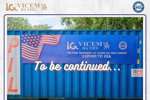 Vicem Hà Tiên xuất khẩu thành công lô xi măng đầu tiên sang thị trường Mỹ