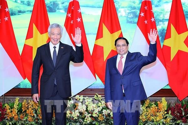 Thủ tướng Phạm Minh Chính hội đàm với Thủ tướng Singapore Lý Hiển Long