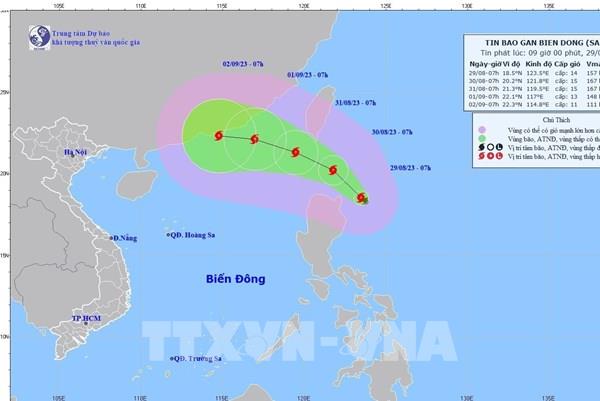 Bão SAOLA giật cấp 17 sắp vào Biển Đông