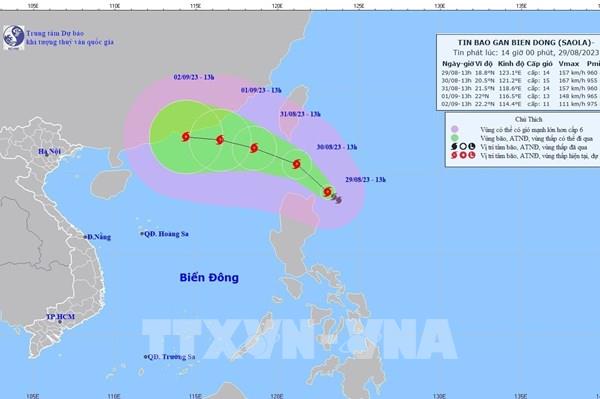 Hiệu ứng bão đôi khiến đường đi của bão SAOLA diễn biến phức tạp
