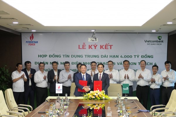 VCB cấp tín dụng 4.000 tỷ đồng cho Dự án Nhà máy điện Nhơn Trạch 3&4