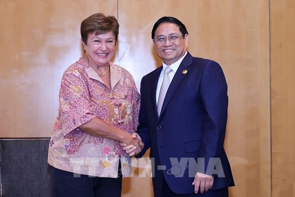 Thủ tướng Phạm Minh Chính tiếp Tổng Giám đốc Quỹ Tiền tệ Quốc tế