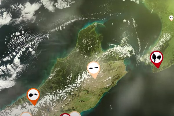 New Zealand công bố bản đồ nhiệt hiển thị rung chấn động đất