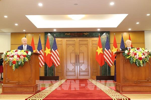 Việt Nam - Hoa Kỳ nâng tầm quan hệ Đối tác Chiến lược Toàn diện vì hòa bình, hợp tác, phát triển bền vững