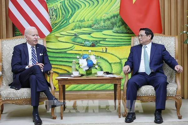 Thủ tướng Chính phủ Phạm Minh Chính hội kiến Tổng thống Hoa Kỳ Joe Biden
