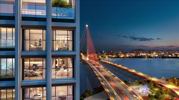 Sức hút tòa tháp kế sông kề biển tại Sun Cosmo Residence Da Nang