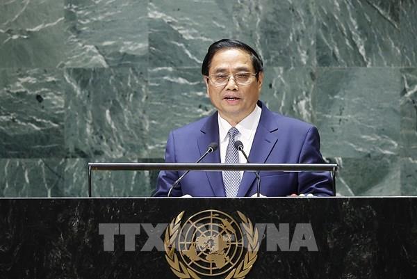 Thủ tướng Phạm Minh Chính phát biểu tại Phiên thảo luận chung cấp cao Đại hội đồng Liên hợp quốc