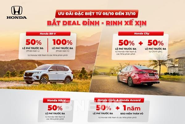 Bảng giá xe ô tô Honda tháng 10/2023: Khuyến mại lớn cho loạt xe