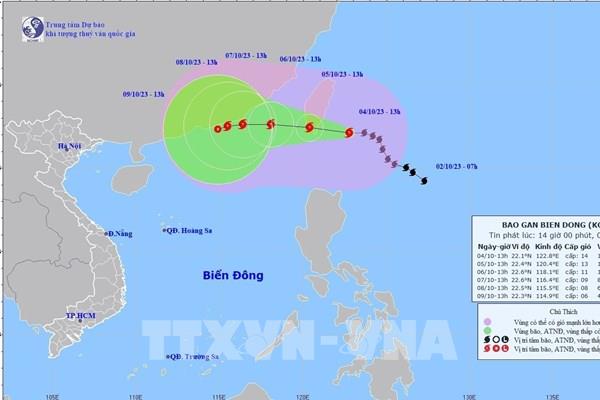 Bão KOINU liệu có ảnh hưởng tới đất liền nước ta?