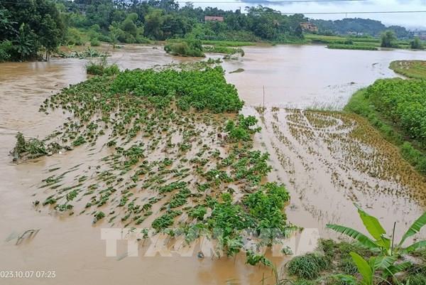 Mưa lớn gây thiệt hại tại Yên Bái, tạm dừng chạy tàu tuyến Hà Nội - Lào Cai