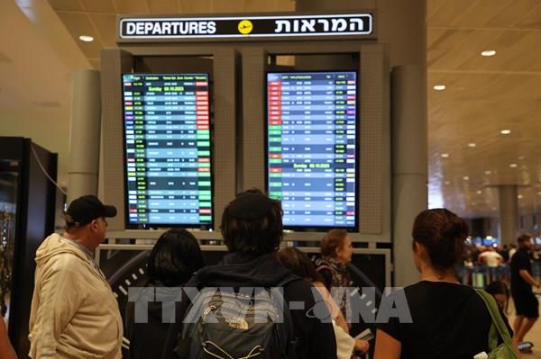 Gián đoạn hoạt động hàng không quốc tế đến và đi từ Tel Aviv
