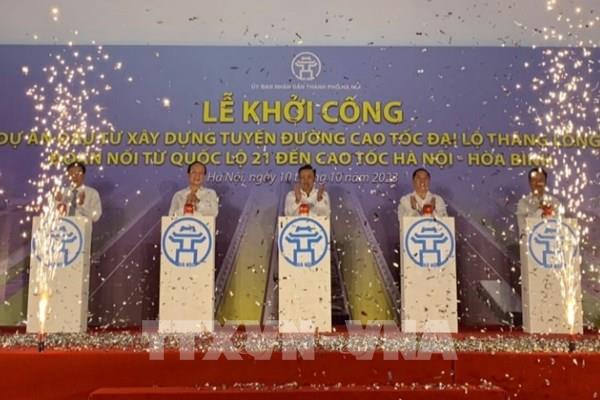 Khởi công tuyến đường nối cao tốc đại lộ Thăng Long đến cao tốc Hòa Lạc - Hòa Bình