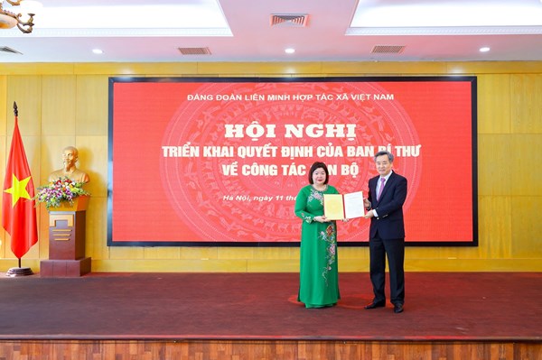 Liên minh Hợp tác xã Việt Nam có tân Bí thư Đảng đoàn 