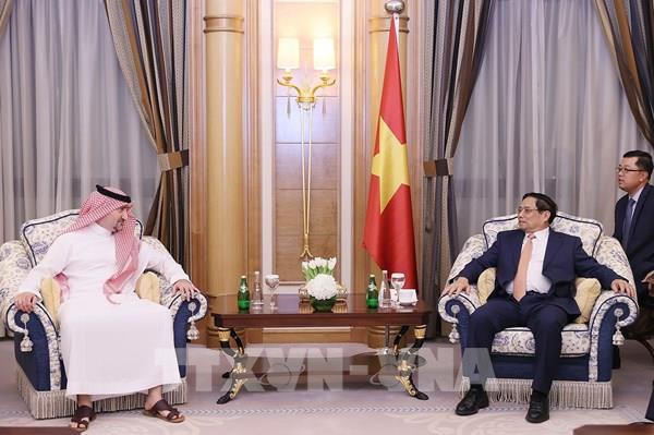 Thủ tướng Phạm Minh Chính tiếp Lãnh đạo các tập đoàn hàng đầu Saudi Arabia và Vùng Vịnh
