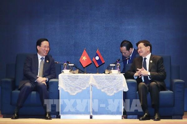 Chủ tịch nước Võ Văn Thưởng tiếp Tổng Bí thư, Chủ tịch nước Lào Thongloun Sisoulith