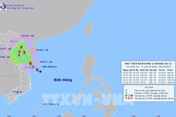 Bão số 5: Hướng dẫn tàu thuyền không di chuyển vào khu vực nguy hiểm