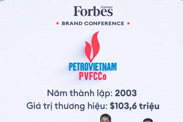 PVFCCo vào Top 25 thương hiệu công ty hàng tiêu dùng cá nhân và công nghiệp dẫn đầu Việt Nam
