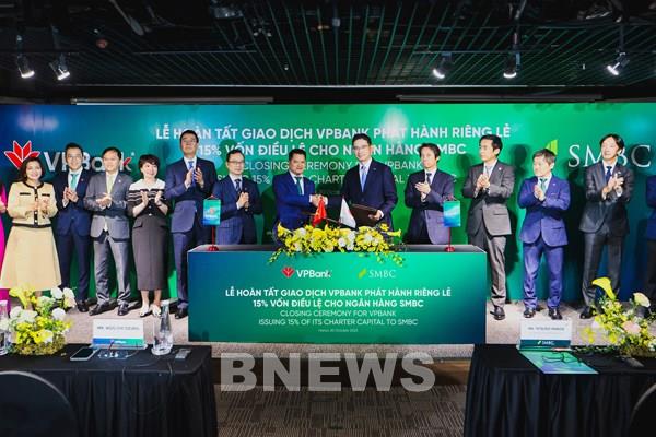 VPBank hoàn tất phát hành cổ phiếu riêng lẻ cho nhà đầu tư Nhật Bản SMBC