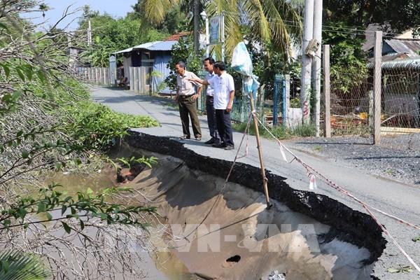 Khắc phục các điểm sạt lở nghiêm trọng ở Tiền Giang