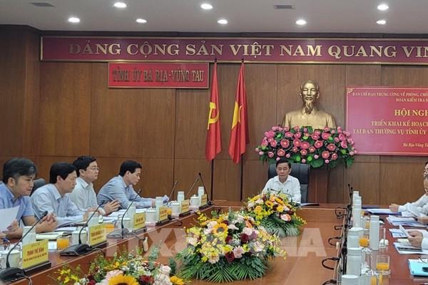 Kiểm tra phòng, chống tham nhũng, tiêu cực tại Bà Rịa-Vũng Tàu
