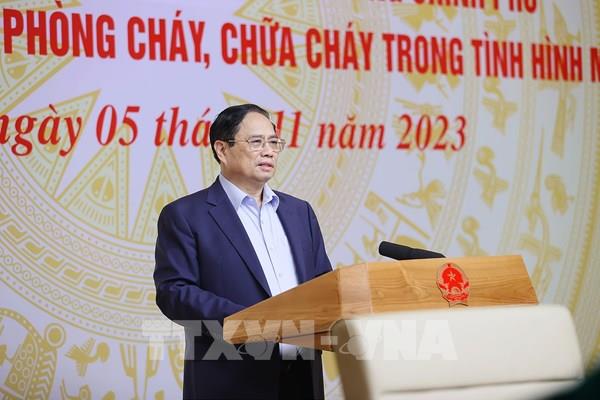 Thủ tướng Phạm Minh Chính: Xử lý nghiêm vi phạm, không có vùng cấm, không có ngoại lệ trong phòng cháy, chữa cháy