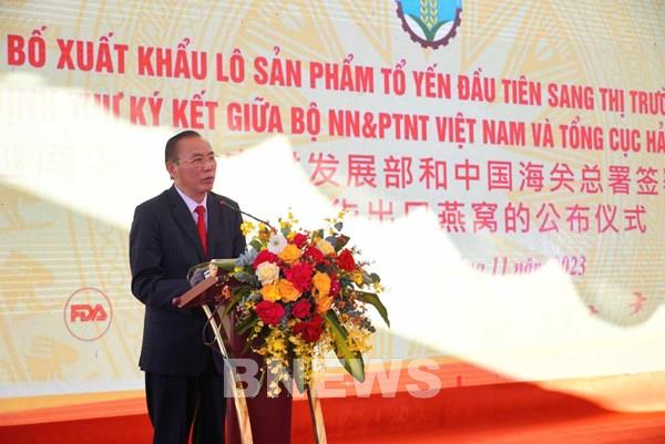 Chính thức xuất khẩu lô tổ yến đầu tiên sang Trung Quốc