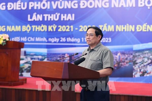 Thủ tướng Phạm Minh Chính chủ trì Hội nghị xây dựng quy hoạch vùng Đông Nam Bộ