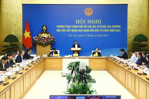 Thủ tướng Phạm Minh Chính: Quyết tâm giải ngân đầu tư công ít nhất 95% kế hoạch được giao