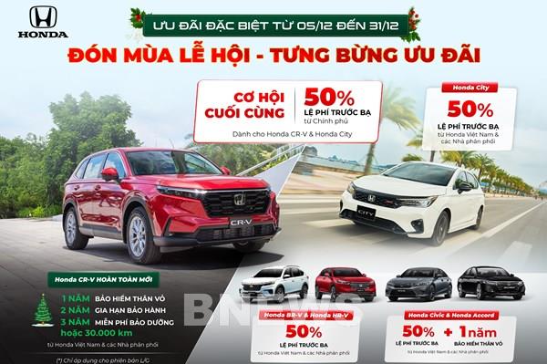 Honda Việt Nam tiếp tục khuyến mại lớn cho loạt ô tô lắp ráp và nhập khẩu