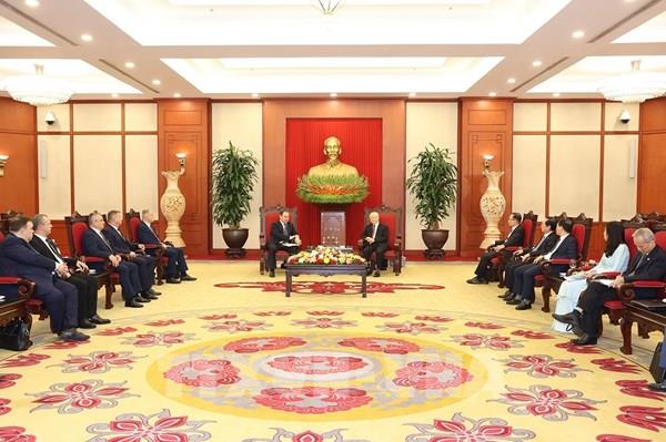 Tổng Bí thư Nguyễn Phú Trọng tiếp Thủ tướng Belarus Roman Golovchenko
