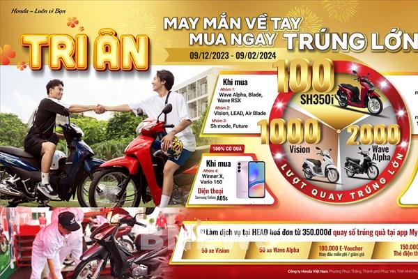 Honda triển khai chương trình khuyến mại xe máy lớn nhất năm