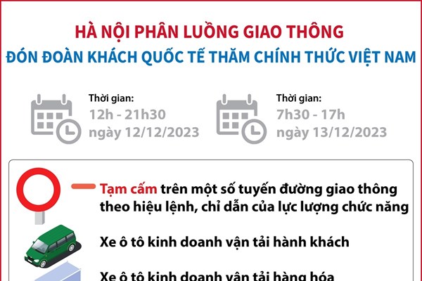 Cụ thể phân luồng giao thông đón đoàn khách quốc tế