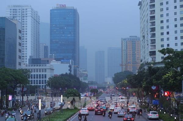 Chỉ số ô nhiễm không khí một số khu vực tại Hà Nội ở mức rất có hại
