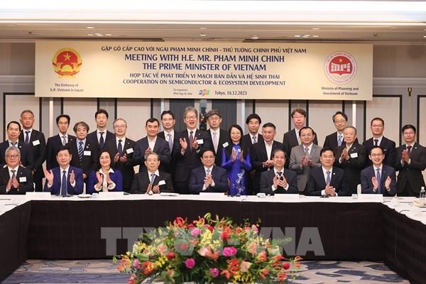 Thủ tướng Phạm Minh Chính làm việc với các tập đoàn vi mạch Nhật Bản