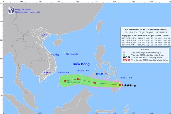 Bão JELAWAT di chuyển theo hướng Tây Tây Bắc, sức gió mạnh cấp 8, giật cấp 10